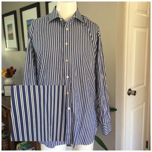 Charles Tyrwhitt Blue Striped Dress Shirt